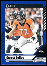 2024 Donruss #204 Garett Bolles Press Proof Blue Denver Broncos