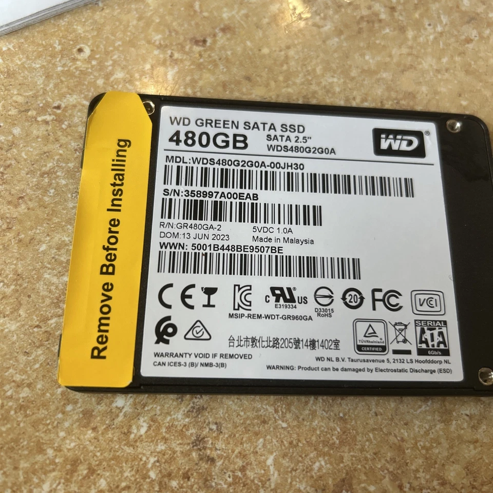 Western Digital Green 2.5” 7mm SSD 480GB  SATA - Image 4 of 4