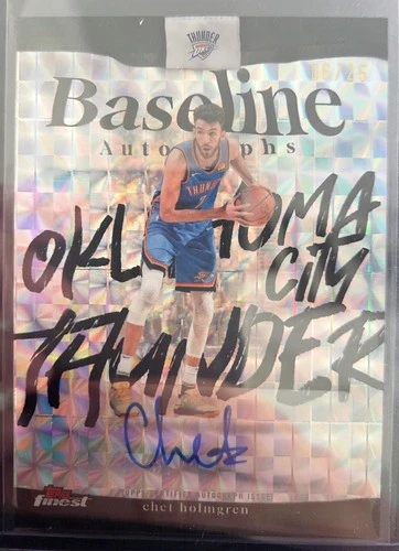 New Listing2025-26 Topps Finest - Baseline Autographs Chet Holmgren #BA-CH Black Geometric