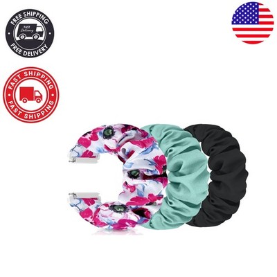 Comfortable Cotton Scrunchies Bands for 22mm Smartwatches - Quick Release Design