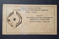 1924 Niños Fundadores Rollo Medalla Piedra Montaña Medalla Conmemorativa con Tarjeta Original