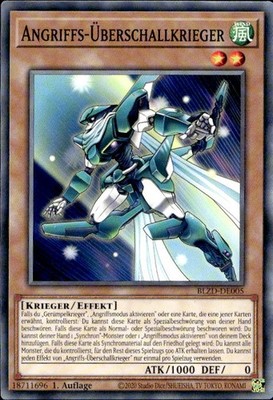 Angriffs-Überschallkrieger BLZD-DE005 Blazing Dominion Yugioh Karte Deutsch