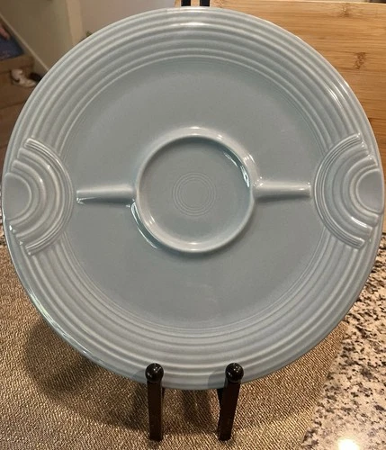 Fiesta Ware Periwinkle Blue Chip Dip Plate Retired Color Replacement plate only
