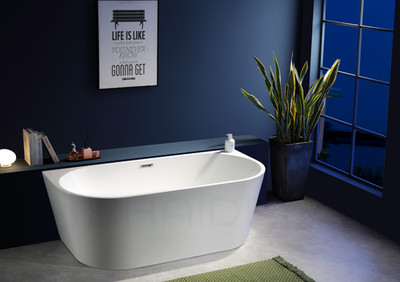 BRAIDER RESTIA CLASSIC Freistehend Badewanne Vorwand  Acryl Weiß 160 x 75 cm