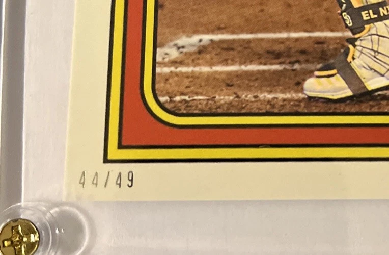 2021 Topps Heritage 5X7 JUMBO Fernando Tatis, Jr. (w/holder)! Serial #'d 44/49 - Image 2 of 3