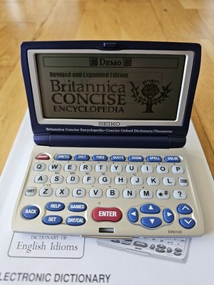 Seiko ER8100 Britannica Encyclopedia Dictionary Thesaurus Kreuzworträtsellöser sehr guter Zustand