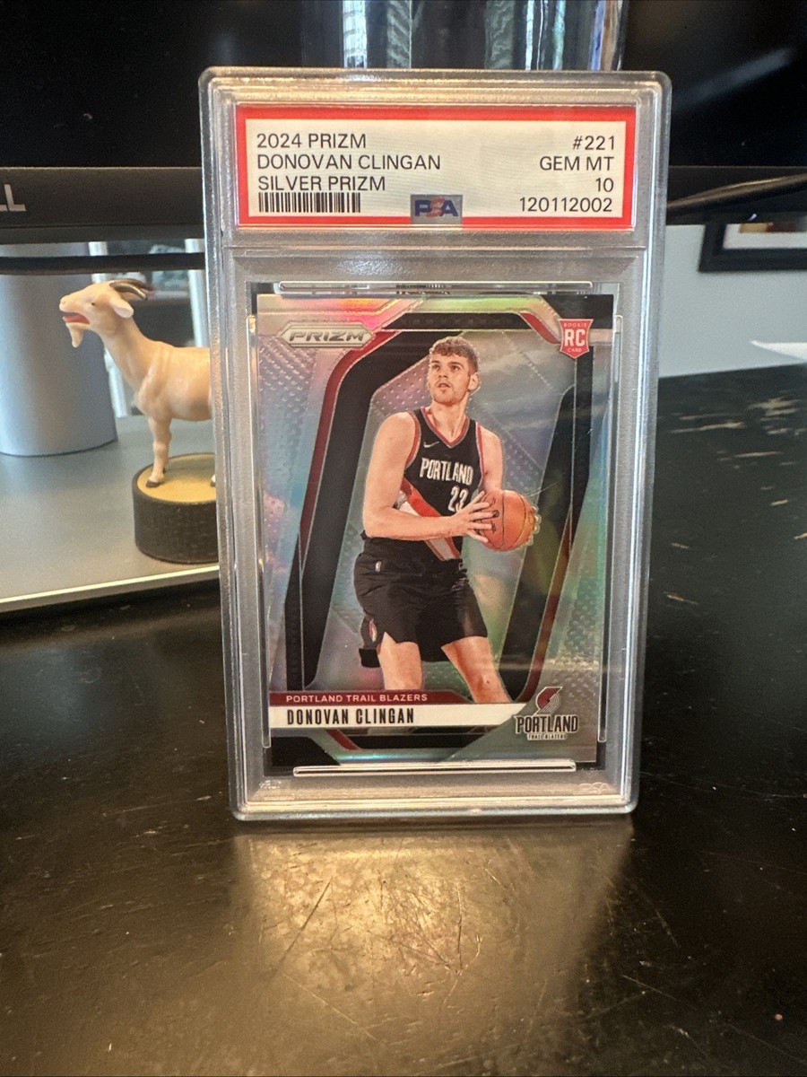 2024-25 Panini Prizm Donovan Clingan Silver Prizm RC #221 PSA 10 