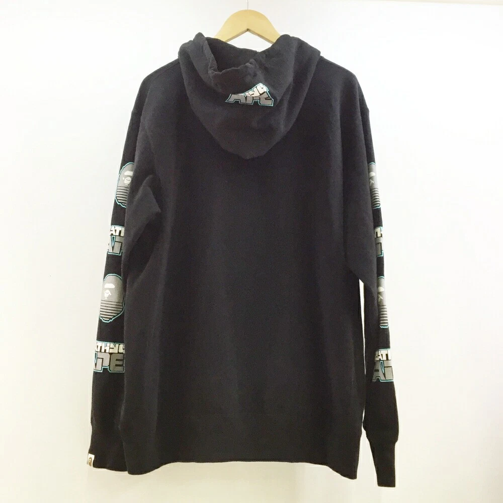 A BATHING APE (BAPE) Felpa con cappuccio A Bathing Ape Arm stampa logo taglia 2Xl colore nero usata 126 Street Suzuka