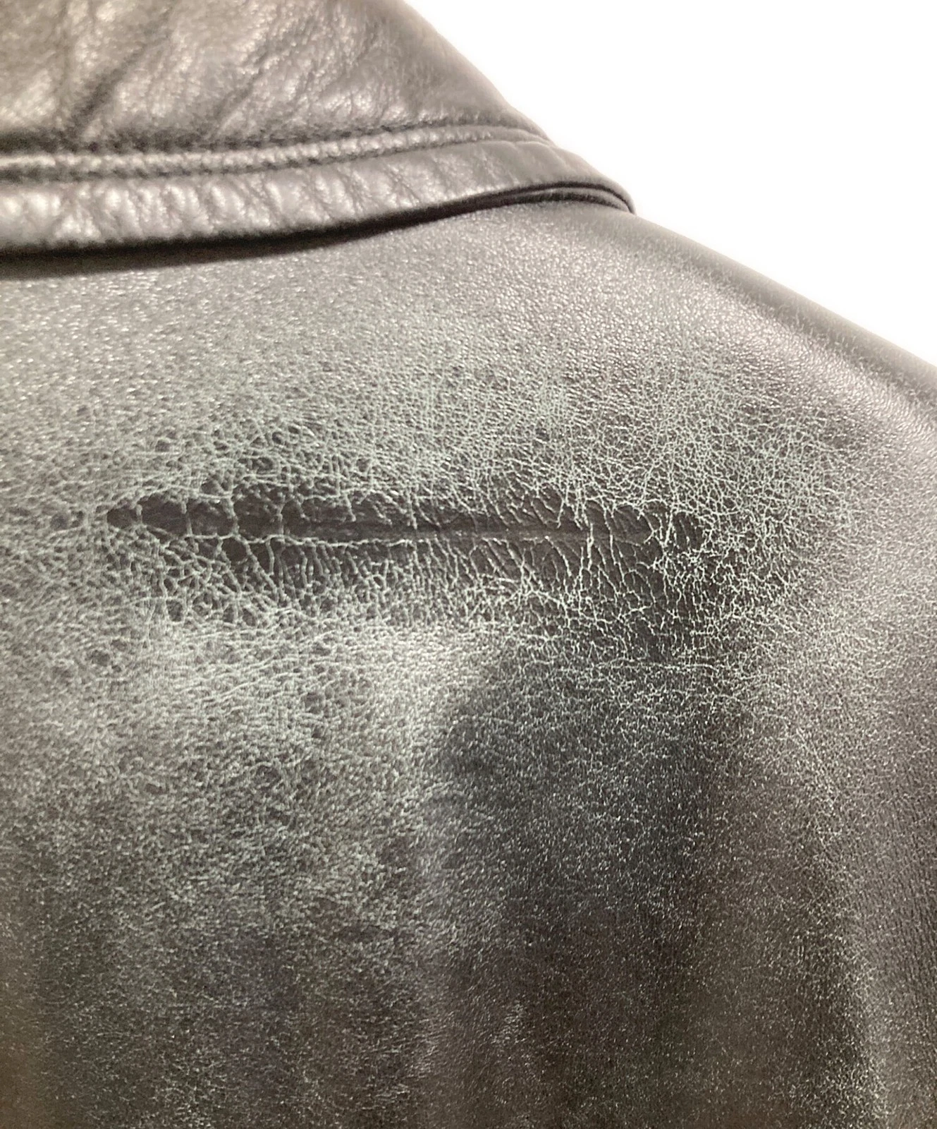 VERA PELLE Zip Leather Jacket Men's Size M Black - product detail image 8