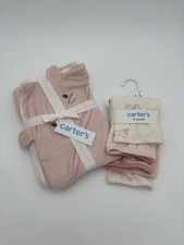Carter's Just One You Baby Bunny Hooded Bath Towels Set of 2 6 Bunny Washcloths