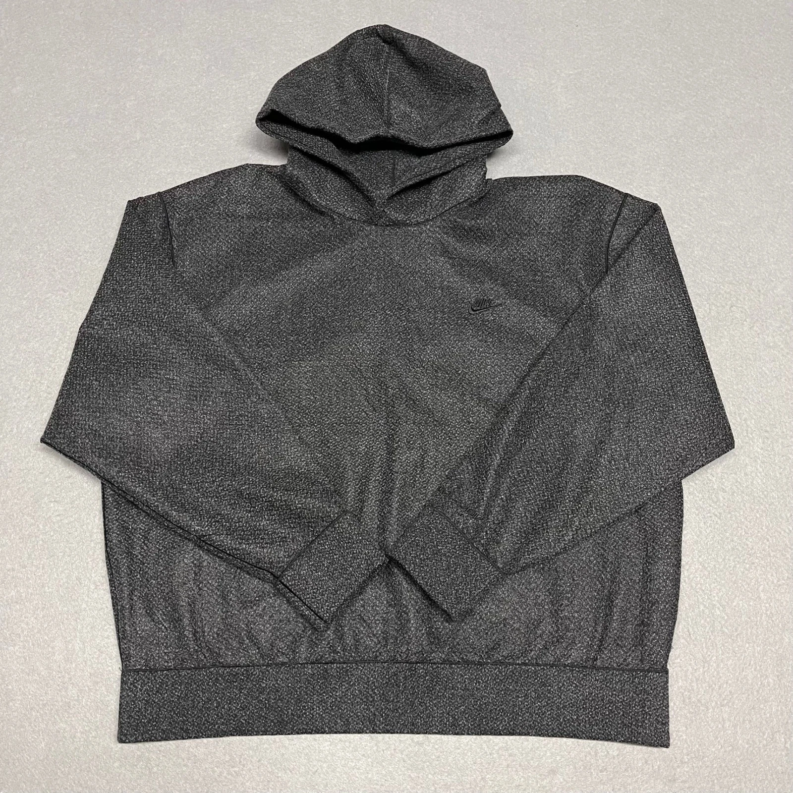 Nike Tech Pack Hoodie Men XL Grey Therma-FIT ADV Textured Knit Baggy Loose Fit