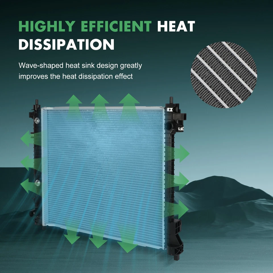 Radiador para Cadillac SRX 2011 2010-2016 Saab 9-4X 2,8 L 3,0 L 3,6 L V6 CU13241 Foto 4 de 4