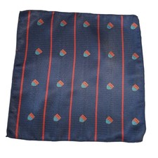 Pocket Square Silk Blue Red Crest Formal Accessory Suit Wedding Prom Gift Stripe