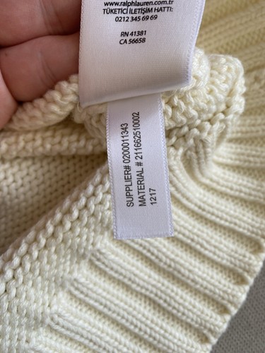 Polo Ralph Lauren Womens Cream Jumper Sweater American Flag Cotton S RRP349 - Picture 13 of 14