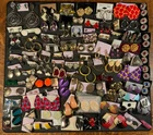 Huge Vintage/modern costume Jewelry Lot Earrings. 97 pairs. No singles