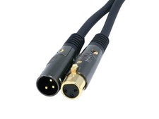 Monoprice XLR Male to Female Cable - 25 Feet - Black, 16AWG, 25ft, Black