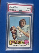 1975 Topps #50 Dan Pastorini Houston Oilers PSA 8