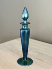 Carder Era Steuben Blue AURENE 7.5" Glass Perfume Cologne Bottle #1414