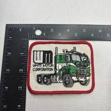 Vtg Semi-truck White Motor Corp. Trucker Patch Trucking Transportation 59kd Vtg Semi-truck White Motor Corp. Trucker Patch Trucking Transportation 59kd