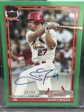 2026 Topps Series 1 Scott Rolen 1991 On Card Green #/99 Auto Cardinals #91A-SR