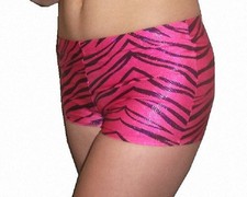 Pizzazz 2500ZG Girl's Size 12-14 Large Pink Glitter Zebra Boy Cut Brief