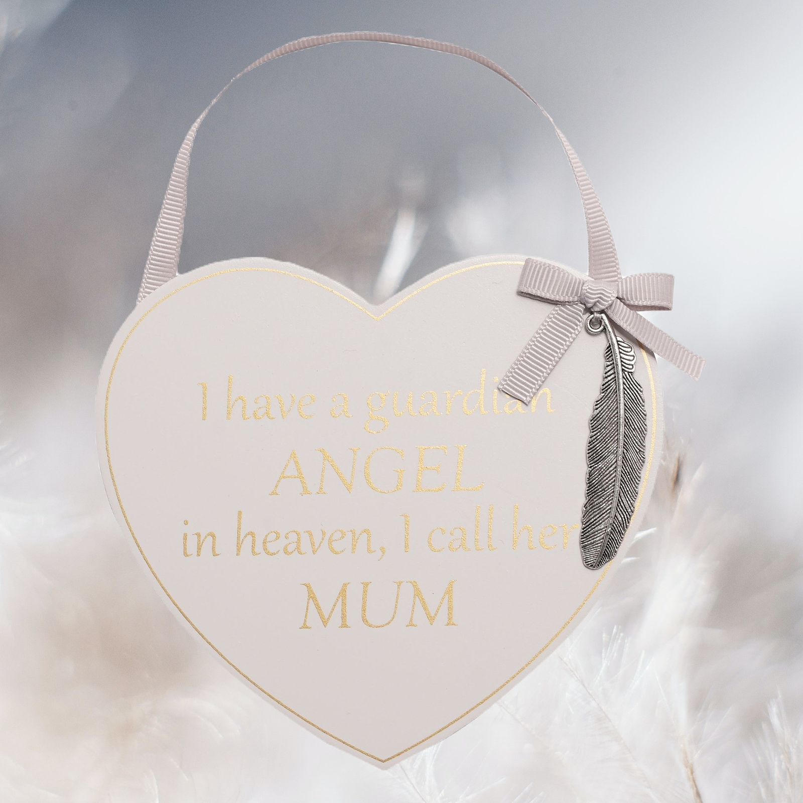 Mum Guardian Angel Hanging Wooden Plaque, Memorial & Remembrance Gift, Sentiment