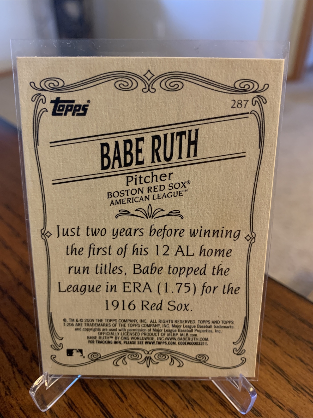 Babe Ruth T 206 2009 Topps 206 - Babe Ruth #287 Pitching for sale online | eBay