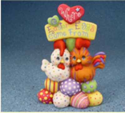 Where Easter Eggs Come From Chicks and Eggs Sign Ceramic Bisque Ready to Paint