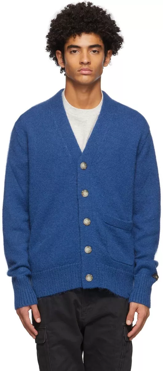 Aimé Leon Dore Blue Quartz Mohair Cardigan XL FW20 Aime ALD