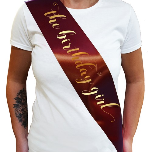 THE BIRTHDAY GIRL SASH - Birthday Sash Any Age - Birthday Present Gift Under £5 - Picture 18 of 18