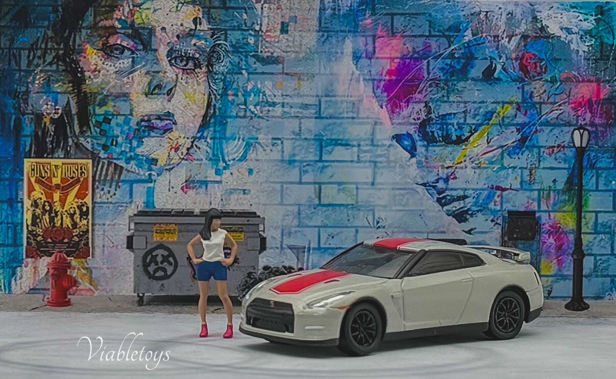 1/64 Scale Paper Pop Up Diorama Photo Prop Display For Diecast Vehicles