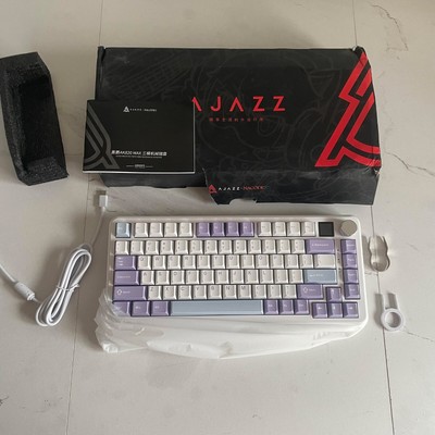 Ajazz x Narcodex AK820 Max Tastatur weiß & lila (geöffnet nie benutzt)