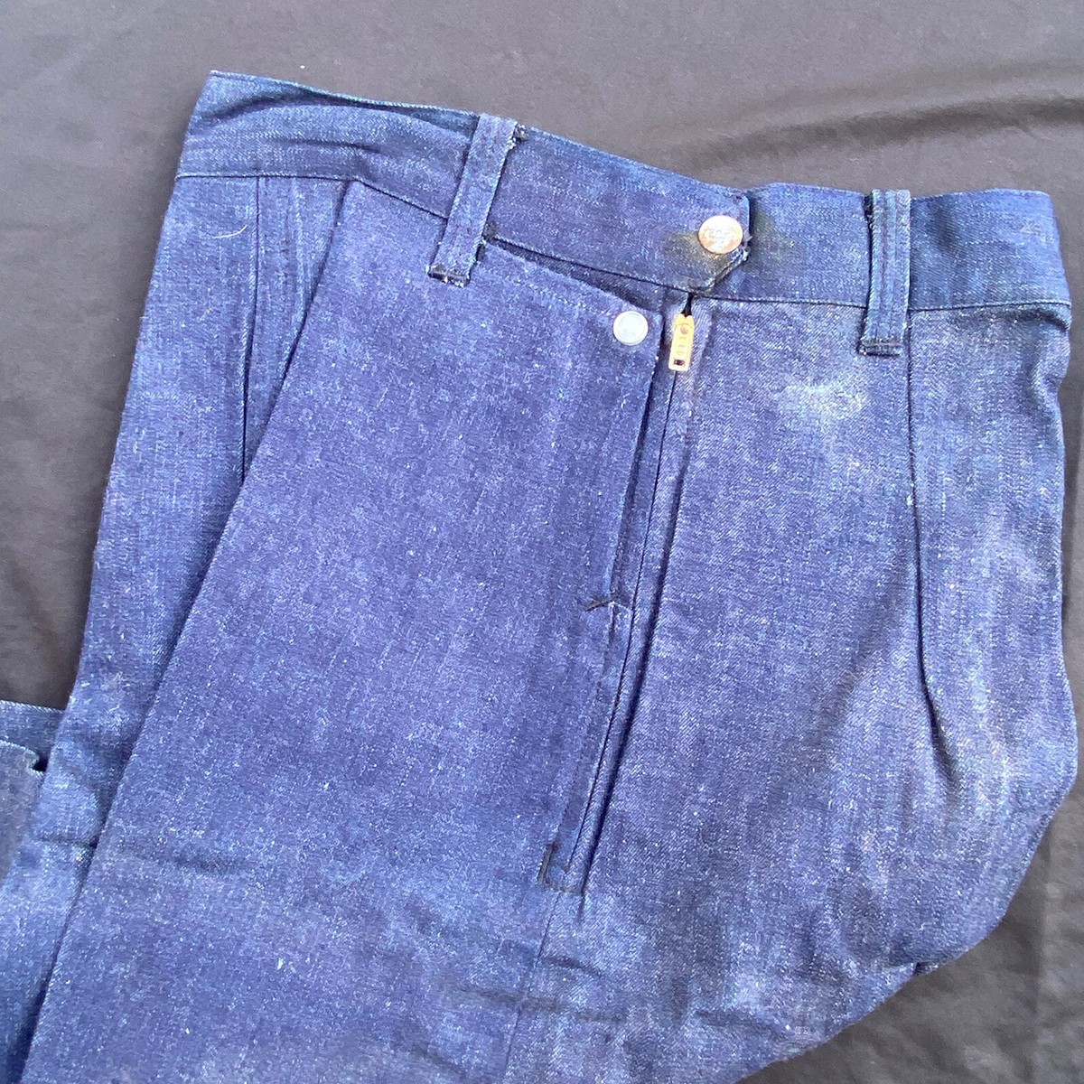Vintage 1940s Deadstock Key Ranch Wear Jeans Women’s Denim Indigo Redline