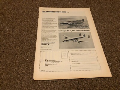 AC52 ANZEIGE 11X8 THE DOUGLAS AIRCRAFT CO INC - VERKAUF ODER LEASEN