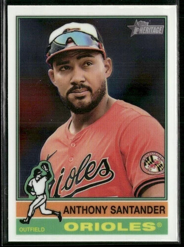 2025 Topps Heritage Chrome SP #321 Anthony Santander Baltimore Orioles