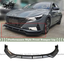 Fits 2021-2023 Hyundai Elantra Glossy Black Performance Style Front Bumper Lip Fits 2021-2023 Hyundai Elantra Glossy Black Performance Style Front Bumper Lip