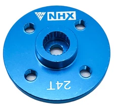 NHX RC Round Aluminum Servo Horn -24T - Blue