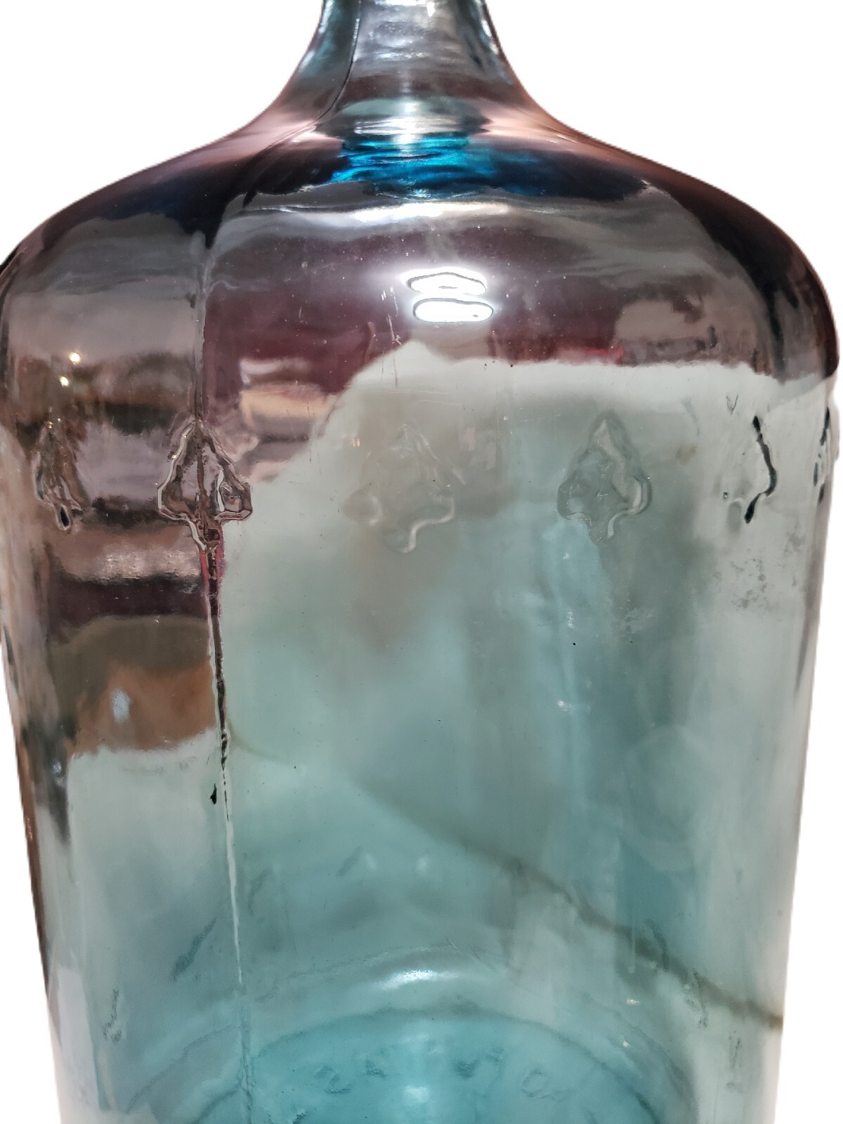 VINTAGE Blue Green ARROWHEAD PURITAS WATERS  5 Gallon Glass WATER JUG
