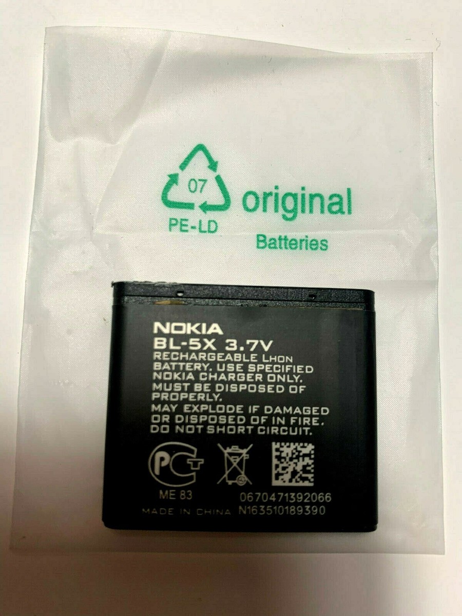 ORIGINAL NOKIA BL-5X, BP-6X BATTERY, 5X, 6X, 8800 Sirocco 8801