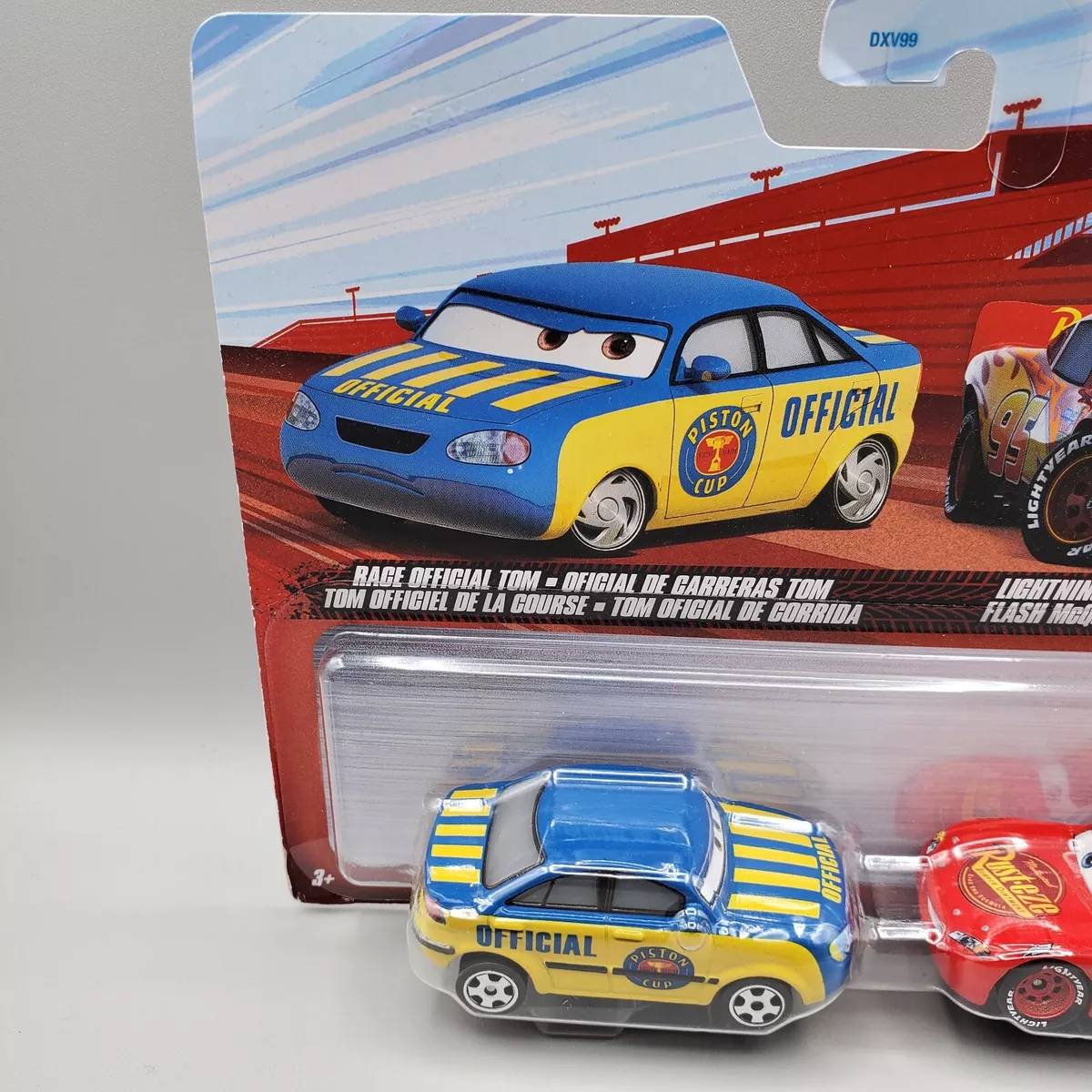 Disney Pixar Cars 3, Race Official Tom & Lightning McQueen 2-Pack, 1:55  Scale Die-Cast