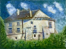 Original Painting Landscape Cityscape Realistic Contemporary  Architecture Art