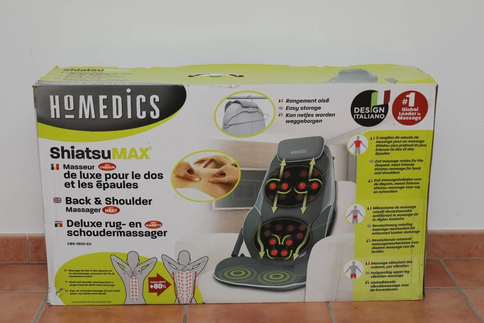 HoMedics CBS-1800-EU Siège Massage Shiatsu dos et épaules - Vibrant et Chauffant - Photo 3/4