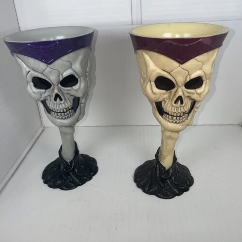 Skeleton Skull Plastic Rum Wine Goblet Drink Cup set Of 2 | eBay