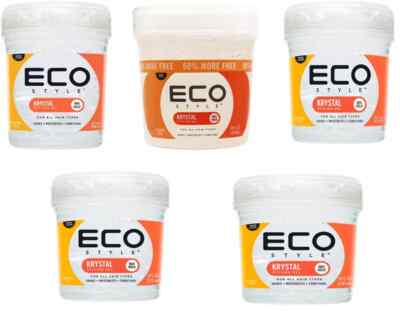 Eco Style Krystal Styling Gel maximaler Halt für alle Haartypen Sets UK Bestseller