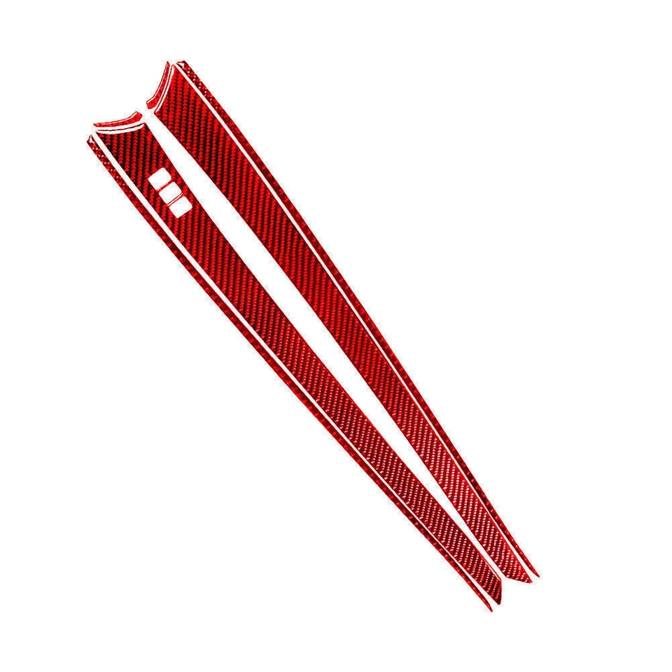 Cubierta de panel decorativa para puerta de fibra de carbono roja para Infiniti G37 10-13 8 piezas Foto 2 de 4