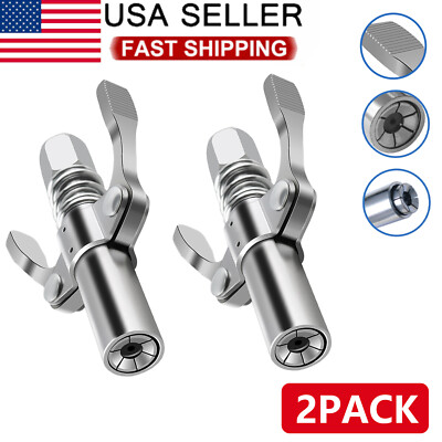 2 X Double Handle Lock Pliers Quick Release Lock Oil Nozzle Grease Gun Coupler