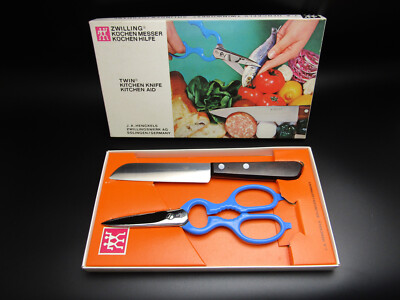 J.A. HENCKELS VTG Kitchen Knife & Scissors Set Made In Solingen Germany UNUSED