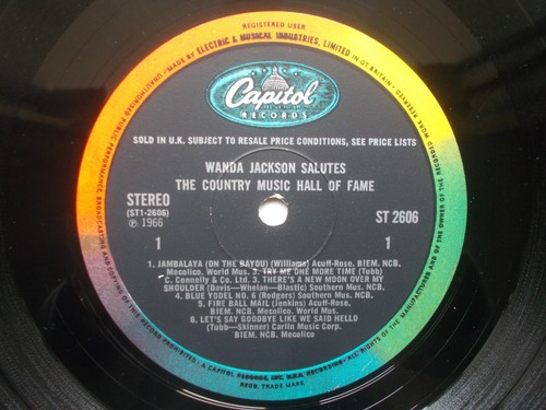 "Wanda Jackson Salutes The Country Music Hall Of Fame". Capitol. Stereo. 1966. - Picture 19 of 22