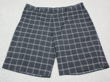 Nike Shorts Mens Adult 40 Black Plaid Lightweight Golf Casual Swoosh 40X22