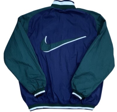 Vintage Nike Swoosh By Nike Navy / Green Jacket (Size M) | eBay